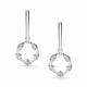 Серебряные серьги АЛЬКОР 02-5926/000Б-00 с бриллиантом