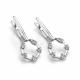 Серебряные серьги АЛЬКОР 02-5926/000Б-00 с бриллиантом