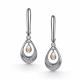 Серебряные серьги АЛЬКОР 02-5943/000Б-00 с бриллиантом