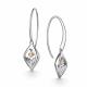 Серебряные серьги АЛЬКОР 02-5948/000Б-00 с бриллиантом