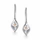 Серебряные серьги АЛЬКОР 02-5948/000Б-00 с бриллиантом