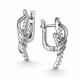 Серебряные серьги АЛЬКОР 02-5967/00КЦ-00 с фианитом