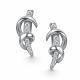 Серебряные серьги АЛЬКОР 02-5969/00КЦ-00 с фианитом