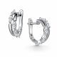 Серебряные серьги АЛЬКОР 02-5971/00КЦ-00 с фианитом