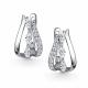 Серебряные серьги АЛЬКОР 02-5973/00КЦ-00 с фианитом