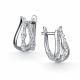 Серебряные серьги АЛЬКОР 02-5973/00КЦ-00 с фианитом
