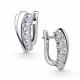 Серебряные серьги АЛЬКОР 02-5974/00КЦ-00 с фианитом