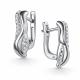Серебряные серьги АЛЬКОР 02-5975/00КЦ-00 с фианитом