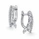 Серебряные серьги АЛЬКОР 02-5976/00КЦ-00 с фианитом