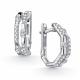 Серебряные серьги АЛЬКОР 02-5978/00КЦ-00 с фианитом