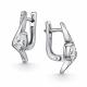 Серебряные серьги АЛЬКОР 02-5982/00КЦ-00 с фианитом