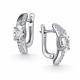 Серебряные серьги АЛЬКОР 02-5983/00КЦ-00 с фианитом