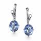 Серебряные серьги АЛЬКОР 02-5995/0СГХ-00 с горным хрусталём
