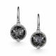 Серебряные серьги АЛЬКОР 02-5999/0ЧГХ-00 с горным хрусталём