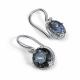 Серебряные серьги АЛЬКОР 02-5999/0ЧГХ-00 с горным хрусталём