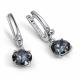 Серебряные серьги АЛЬКОР 02-6000/0ЧГХ-00 с горным хрусталём