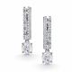 Серебряные серьги АЛЬКОР 02-6001/00ГХ-00 с фианитом и горным хрусталём