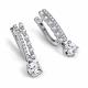 Серебряные серьги АЛЬКОР 02-6001/00ГХ-00 с фианитом и горным хрусталём