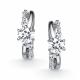 Серебряные серьги АЛЬКОР 02-6003/00ГХ-00 с фианитом и горным хрусталём