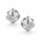 Серебряные серьги АЛЬКОР 02-6005/000Б-00 с бриллиантом