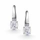 Серебряные серьги АЛЬКОР 02-6021/00ГХ-00 с фианитом и горным хрусталём