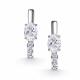 Серебряные серьги АЛЬКОР 02-6022/00ГХ-00 с фианитом и горным хрусталём