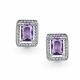 Серебряные серьги АЛЬКОР 02-6024/00АМ-00 с аметистом