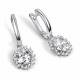 Серебряные серьги АЛЬКОР 02-6025/00КЦ-00 с фианитом