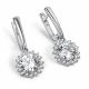 Серебряные серьги АЛЬКОР 02-6026/00КЦ-00 с фианитом
