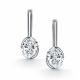 Серебряные серьги АЛЬКОР 02-6027/00КЦ-00 с фианитом