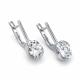 Серебряные серьги АЛЬКОР 02-6027/00КЦ-00 с фианитом