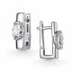 Серебряные серьги АЛЬКОР 02-6028/00КЦ-00 с фианитом