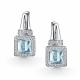 Серебряные серьги АЛЬКОР 02-6031/00ТБ-00 с топазом и фианитом