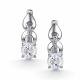 Серебряные серьги АЛЬКОР 02-6033/00ГХ-00 с фианитом и горным хрусталём