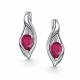 Серебряные серьги АЛЬКОР 02-6115/000Р-00 с рубином