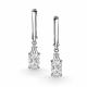 Серебряные серьги АЛЬКОР 02-6125/00ГХ-00 с фианитом и горным хрусталём