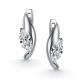 Серебряные серьги АЛЬКОР 02-6126/00КЦ-00 с фианитом