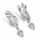 Серебряные серьги АЛЬКОР 02-6128/00КЦ-00 с фианитом