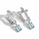 Серебряные серьги АЛЬКОР 02-6131/00ТБ-00 с топазом