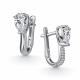 Серебряные серьги АЛЬКОР 02-6176/00БТ-00 с фианитом