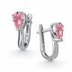 Серебряные серьги АЛЬКОР 02-6176/0БТ5-00 с фианитом