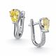 Серебряные серьги АЛЬКОР 02-6176/0БТ6-00 с фианитом