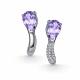 Серебряные серьги АЛЬКОР 02-6176/БТ30-00 с фианитом