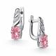 Серебряные серьги АЛЬКОР с бриллианитом 02-6177/0БТ5-00