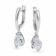Серебряные серьги АЛЬКОР с бриллианитом 02-6178/00БТ-00