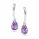 Серебряные серьги АЛЬКОР с бриллианитом 02-6178/БТ30-00