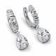 Серебряные серьги АЛЬКОР 02-6179/00БТ-00 с фианитом