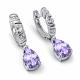 Серебряные серьги АЛЬКОР с бриллианитом и фианитом 02-6179/БТ30-00
