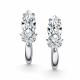 Серебряные серьги АЛЬКОР 02-6180/00БТ-00 с фианитом