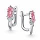 Серебряные серьги АЛЬКОР 02-6180/0БТ5-00 с фианитом